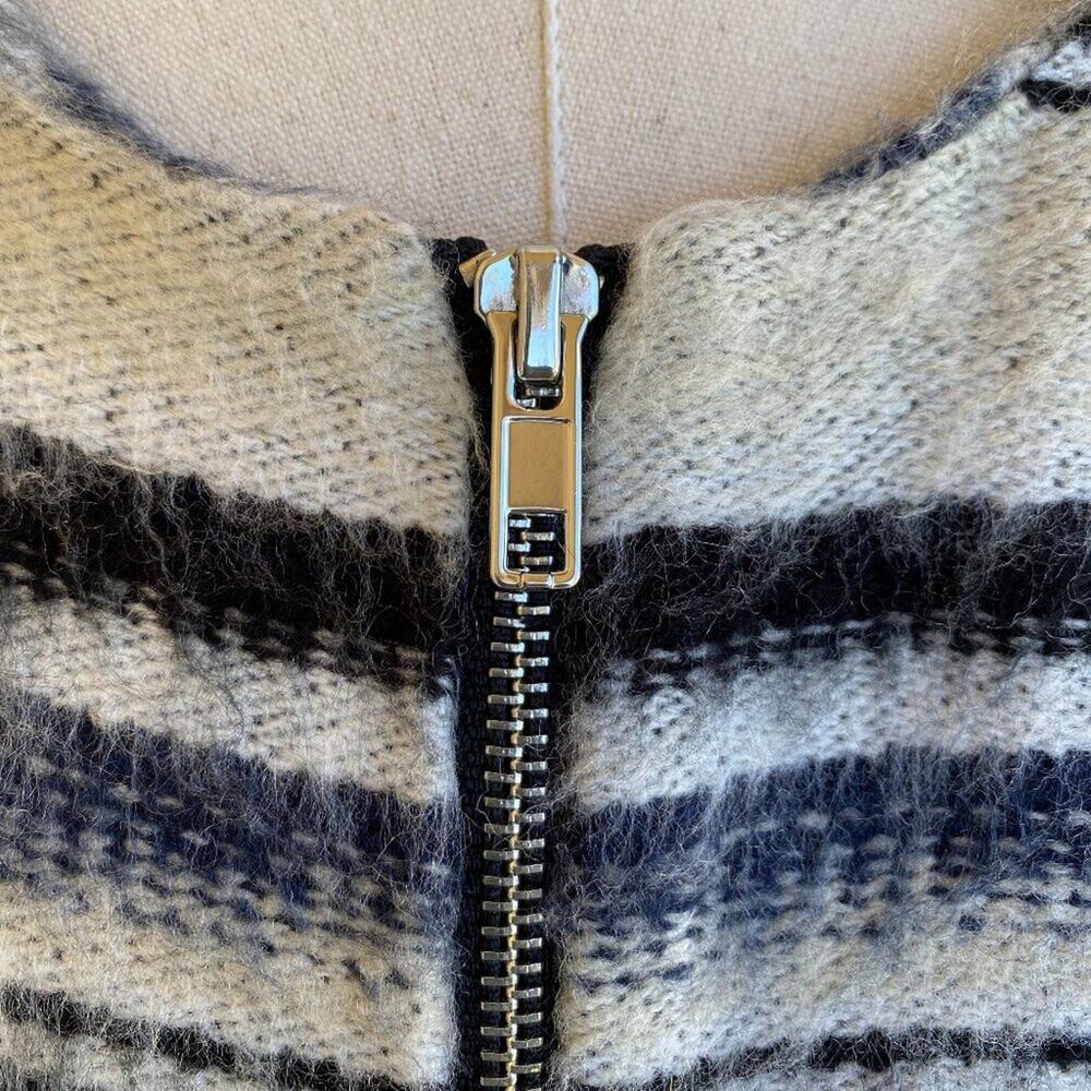 Vena Cava 💥 Stunning 💥 Gryphon cropped sweater jacket Blue Gold Tan White sz 4 - Picture 3 of 9